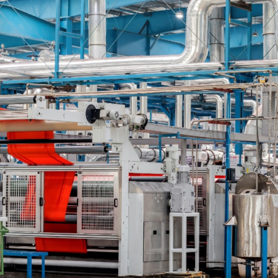 Equipment in a manufacturing facility 